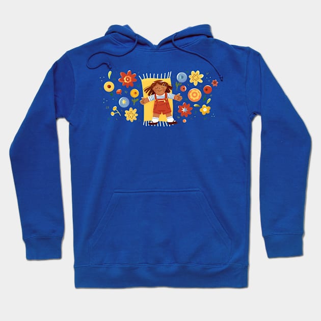 Bloom Girl Garden relaxing Hoodie by Mako Design 